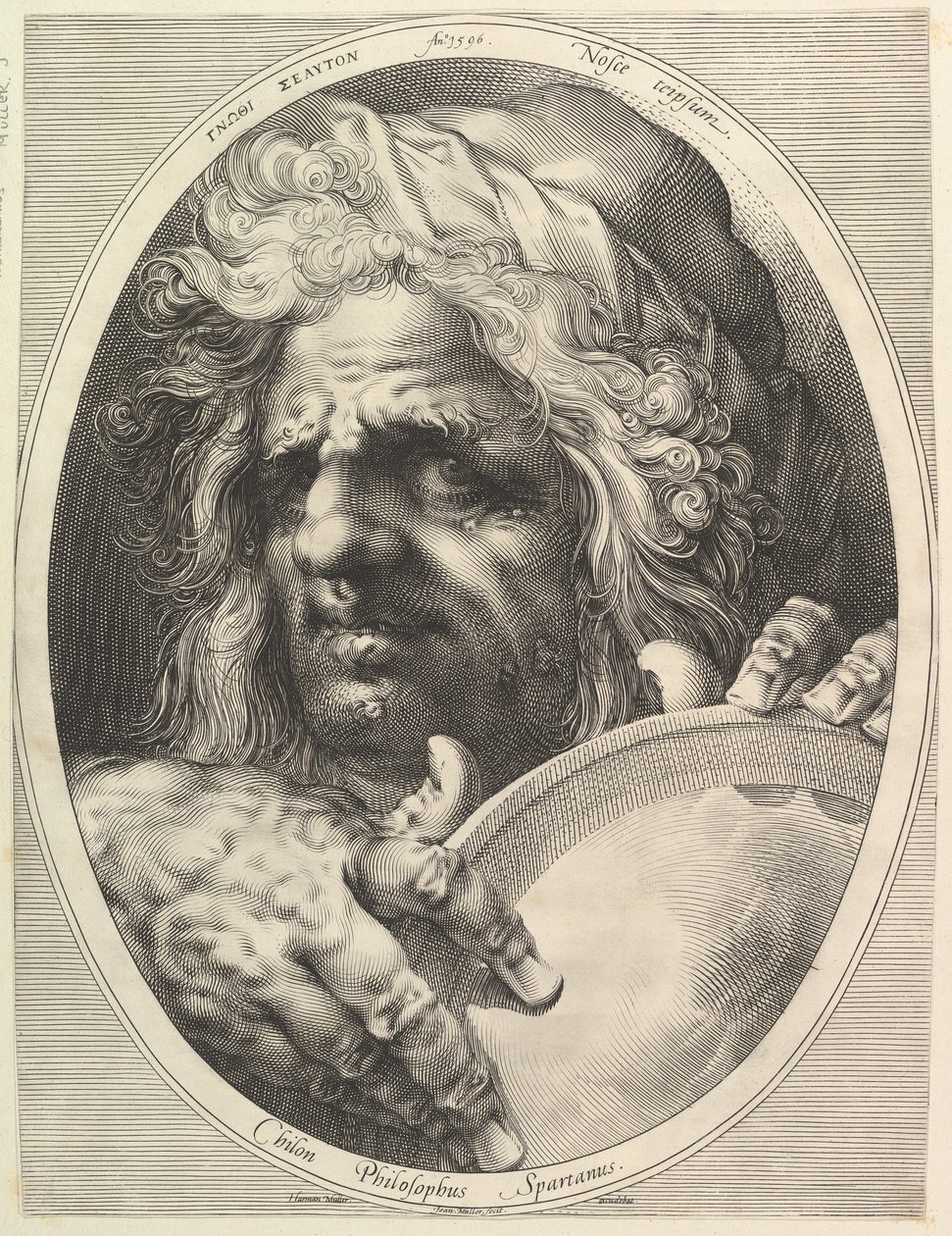 Chilon, lovgiver og filosof fra Sparta, ca. 1615. af Jan Muller