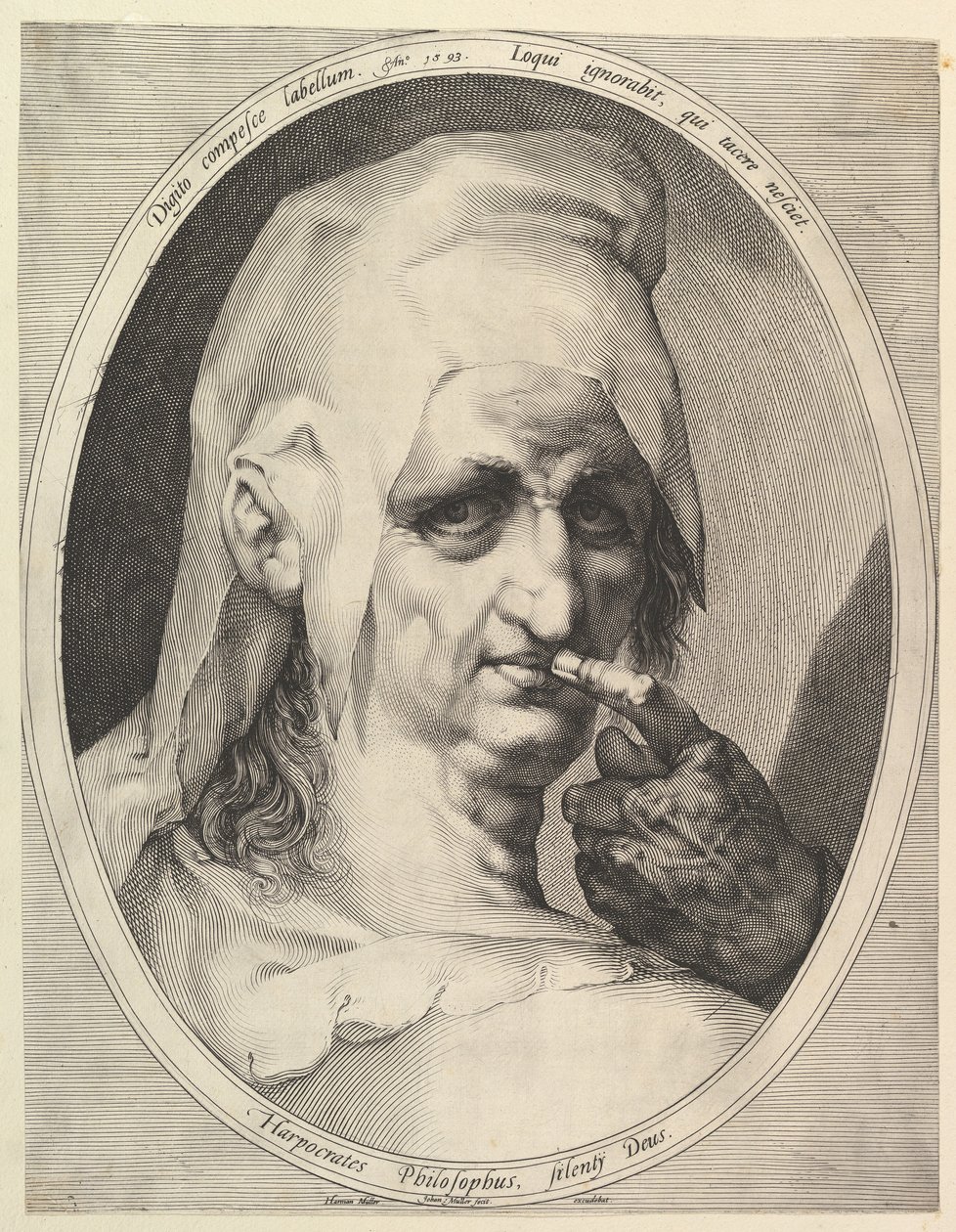 Harpokrates, filosof, ca. 1611. af Jan Muller