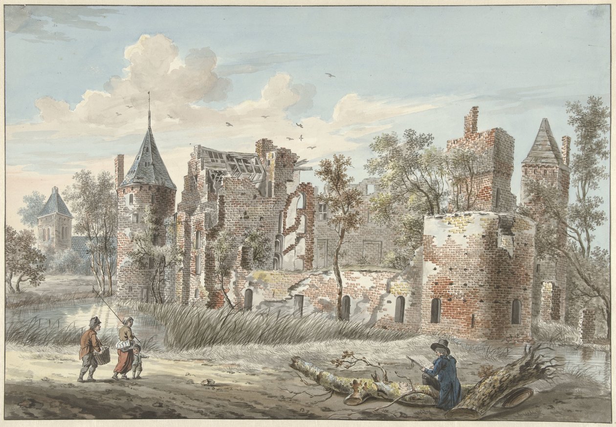 Ruin af Huis ter Haar nær Maarssen af Jan Philip Reuthel jr.