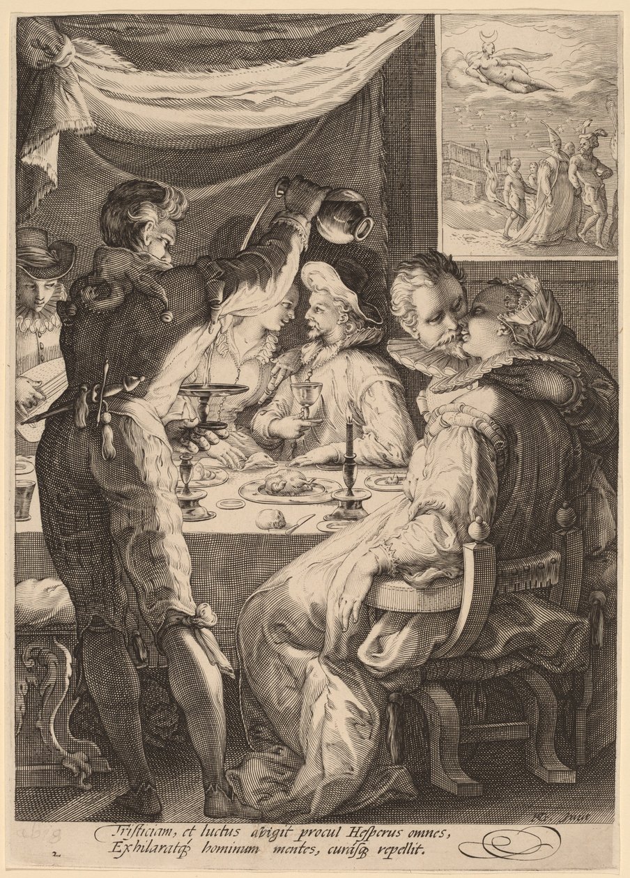 Aften af Jan Pietersz Saenredam, after Hendrik Goltzius