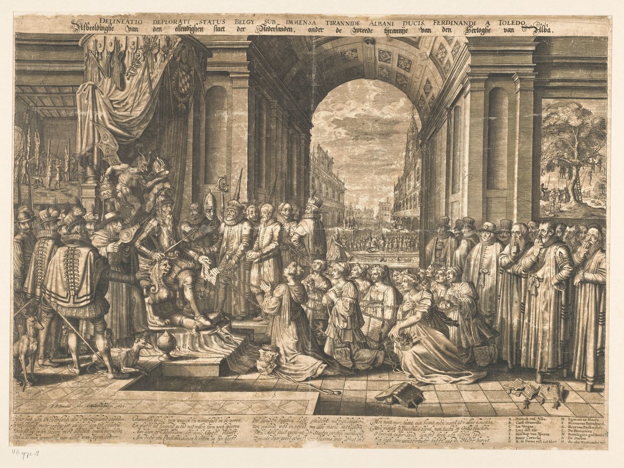 Skildring af den elendige stat Holland, under hertugen af ​​Albas grusomme tyranni af Jan Pietersz. van de Venne