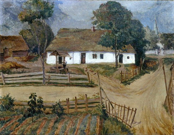 Homestead, ca. 1925 (olie på lærred) af Jan Rubczak