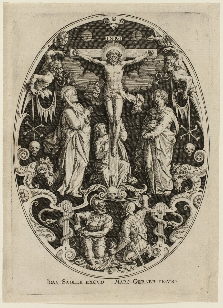 Korsfæstelse, fra Passion of Christ af Jan Sadeler I