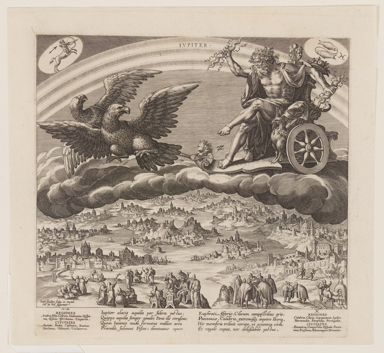 Jupiter, fra De syv planeter af Jan Sadeler I