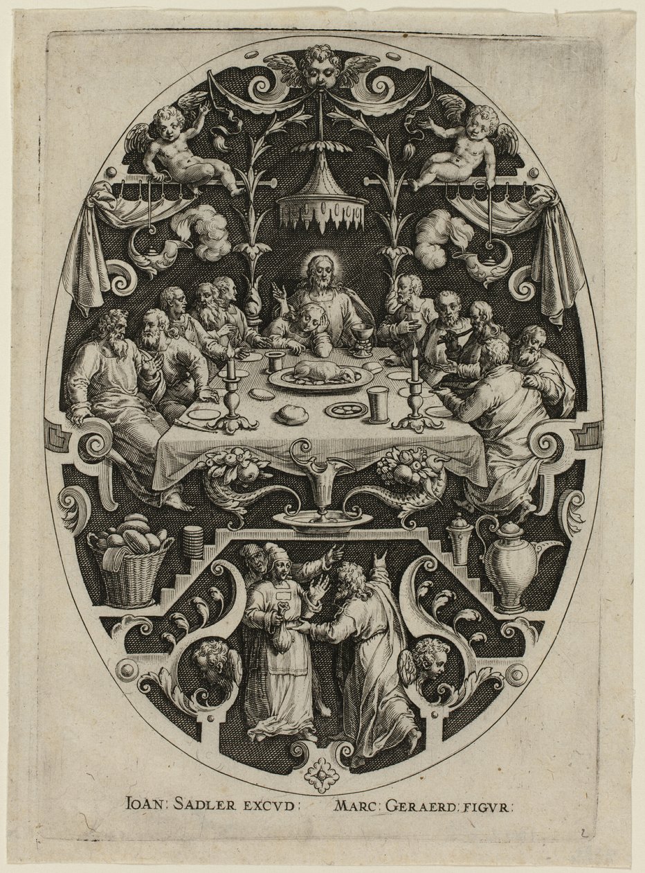 Den sidste nadver, fra Passion of Christ af Jan Sadeler I