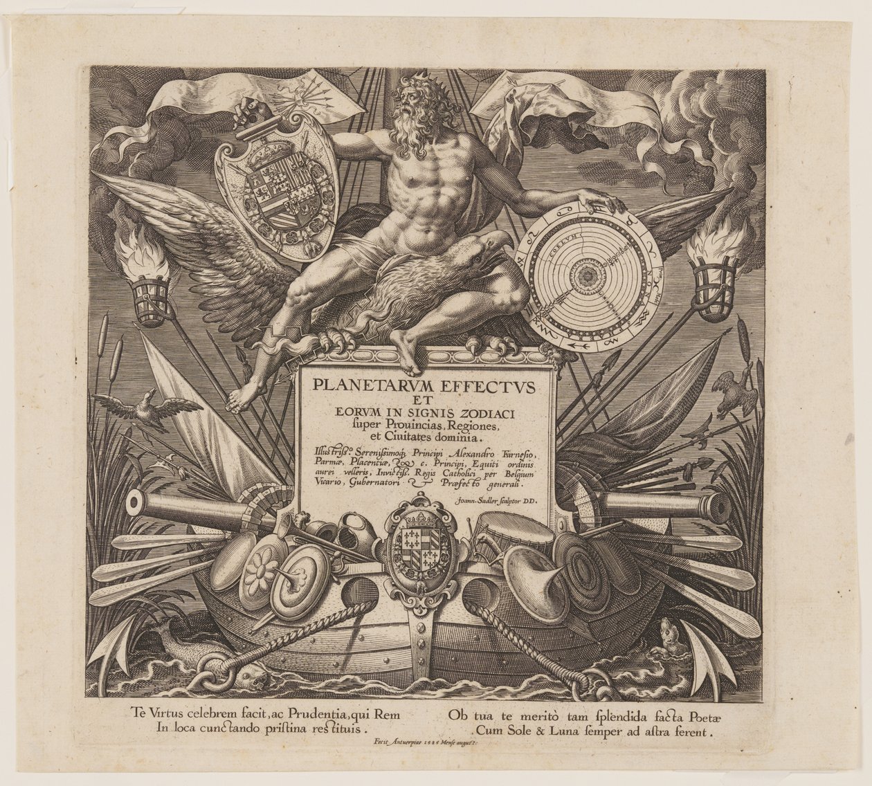 Titelblad, fra De syv planeter af Jan Sadeler I
