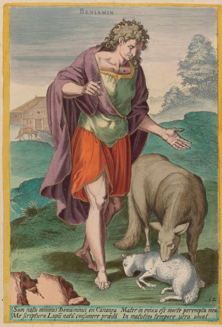 Benjamin af Jan Sadeler I after Crispen van den Broecke