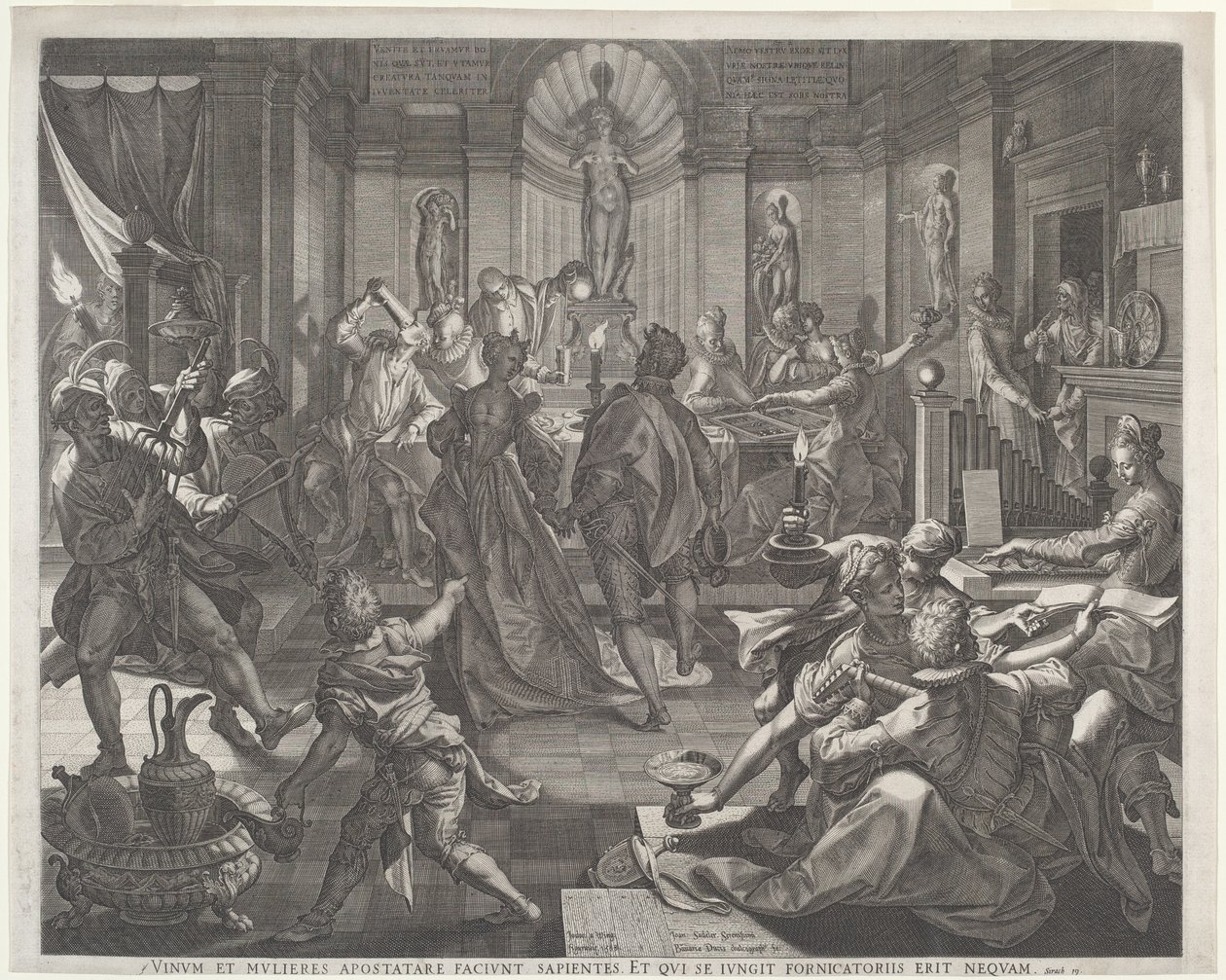 Et Lysthus af Jan Sadeler I, after Joos van Winghe