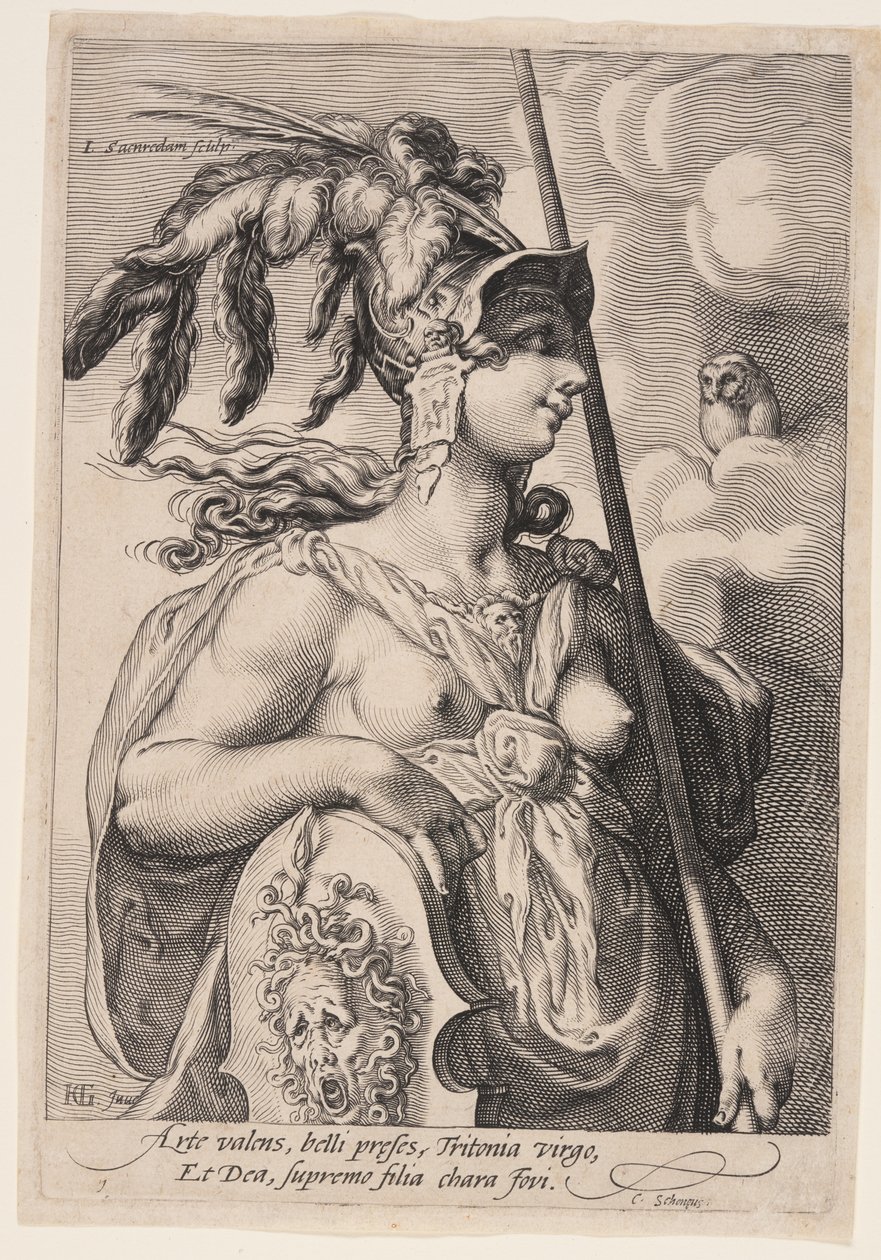 Pallas Athena, fra Tre gudinder af Jan Saenredam