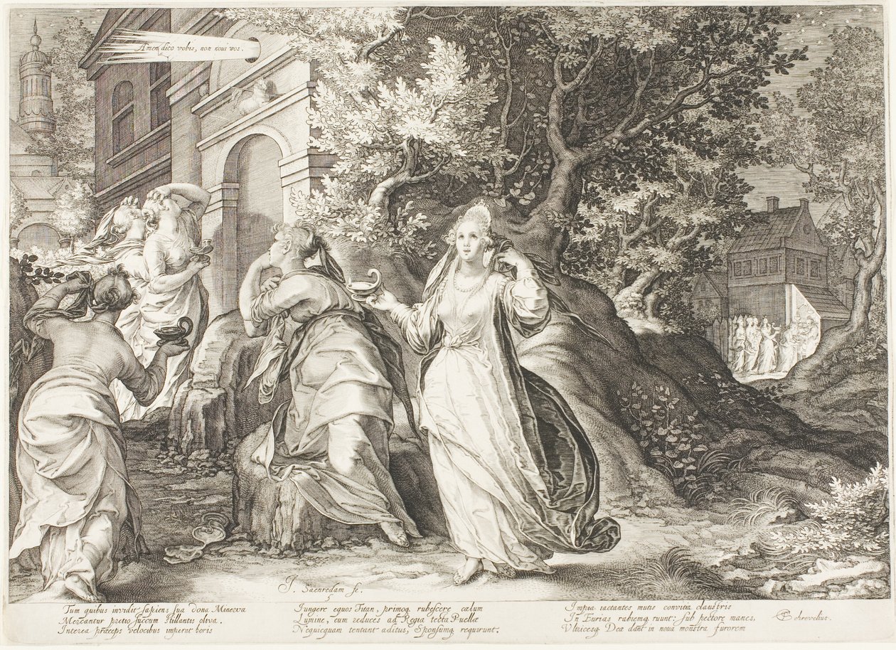 Tallerken fem, fra Five Wise and Five Foolish Virgins af Jan Saenredam