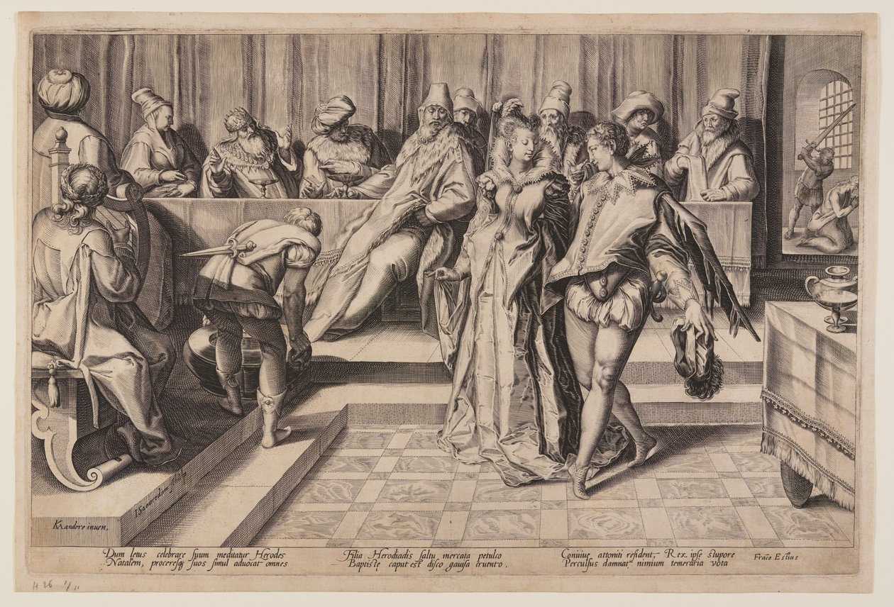 Salome danser foran Herodes af Jan Saenredam