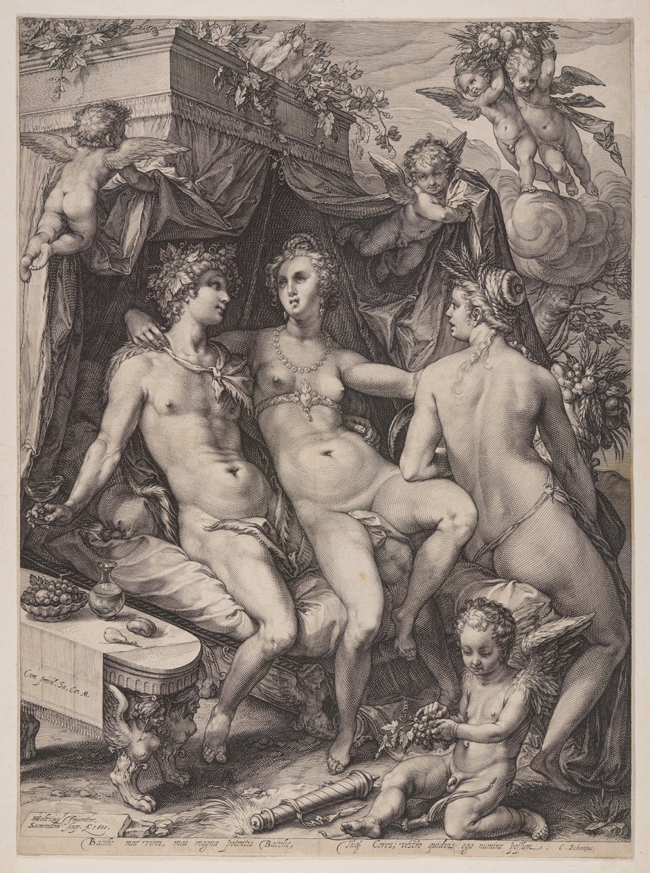 Sine Cerere et Baccho Friget Venus af Jan Saenredam