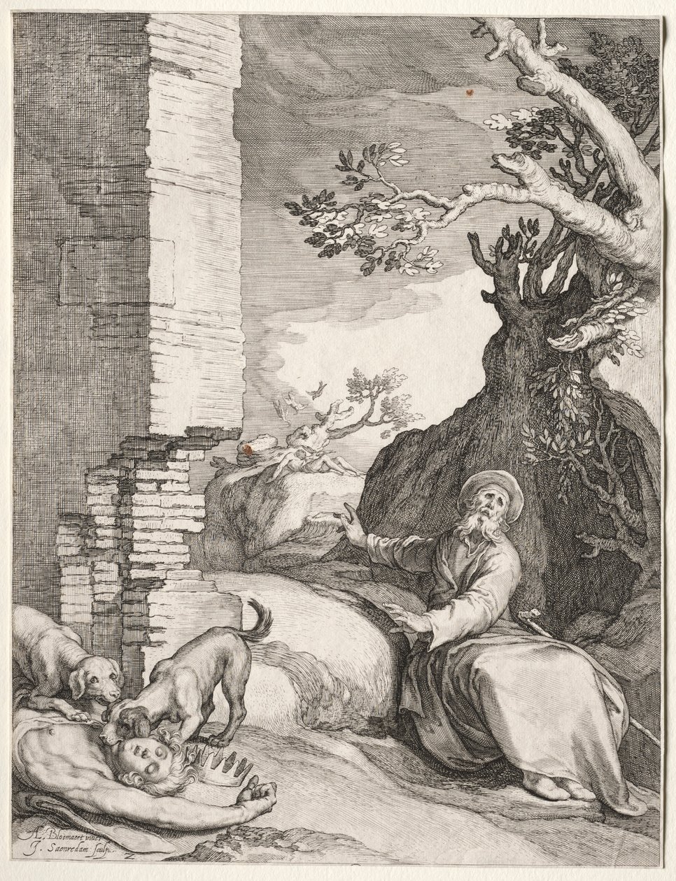 Forudsigelsen af Ahijah, 1604. af Jan Saenredam