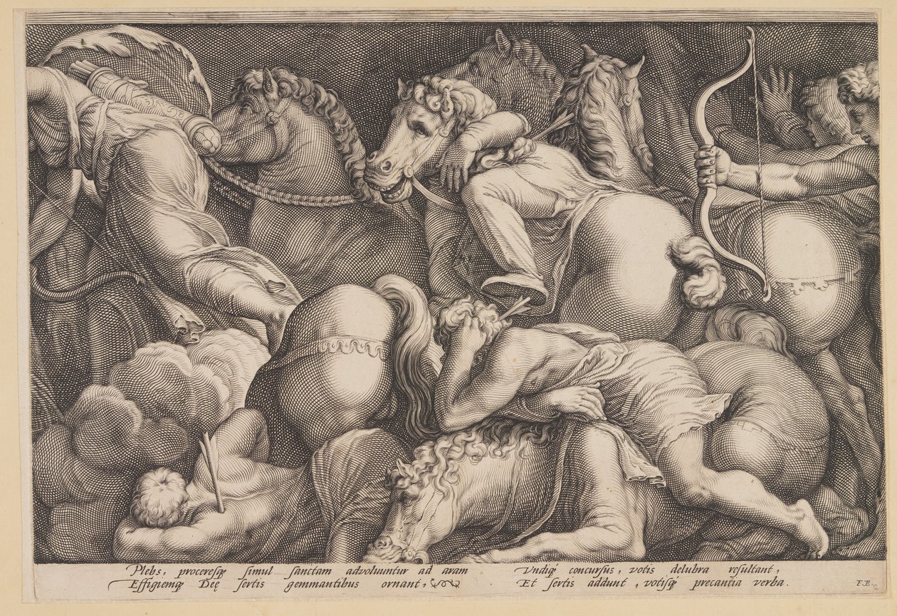 Afstraffelsen af Niobe (planche 2) af Jan Saenredam