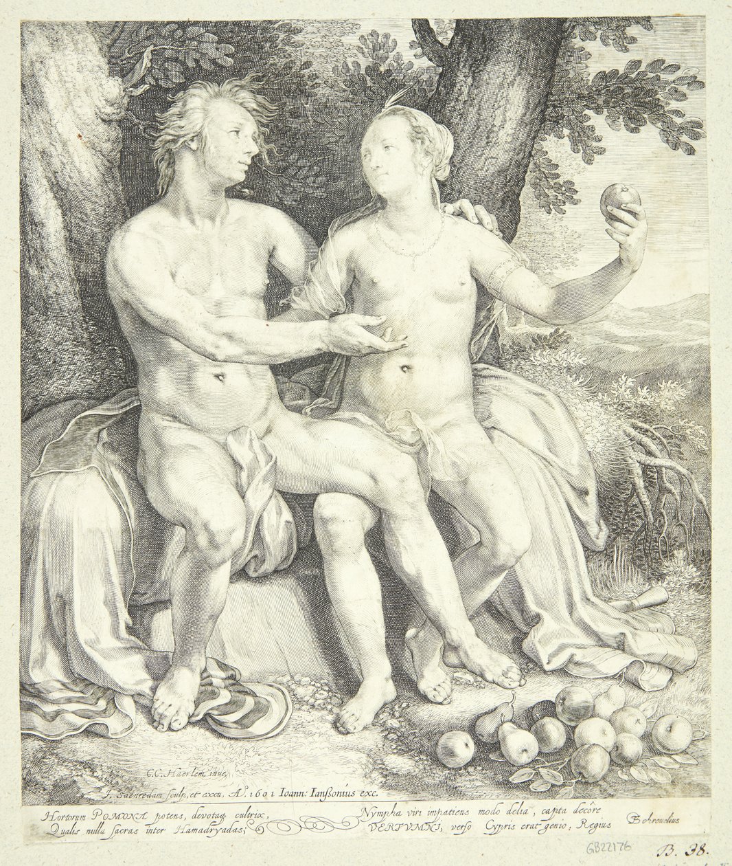 Vertumnus og Pomona af Jan Saenredam