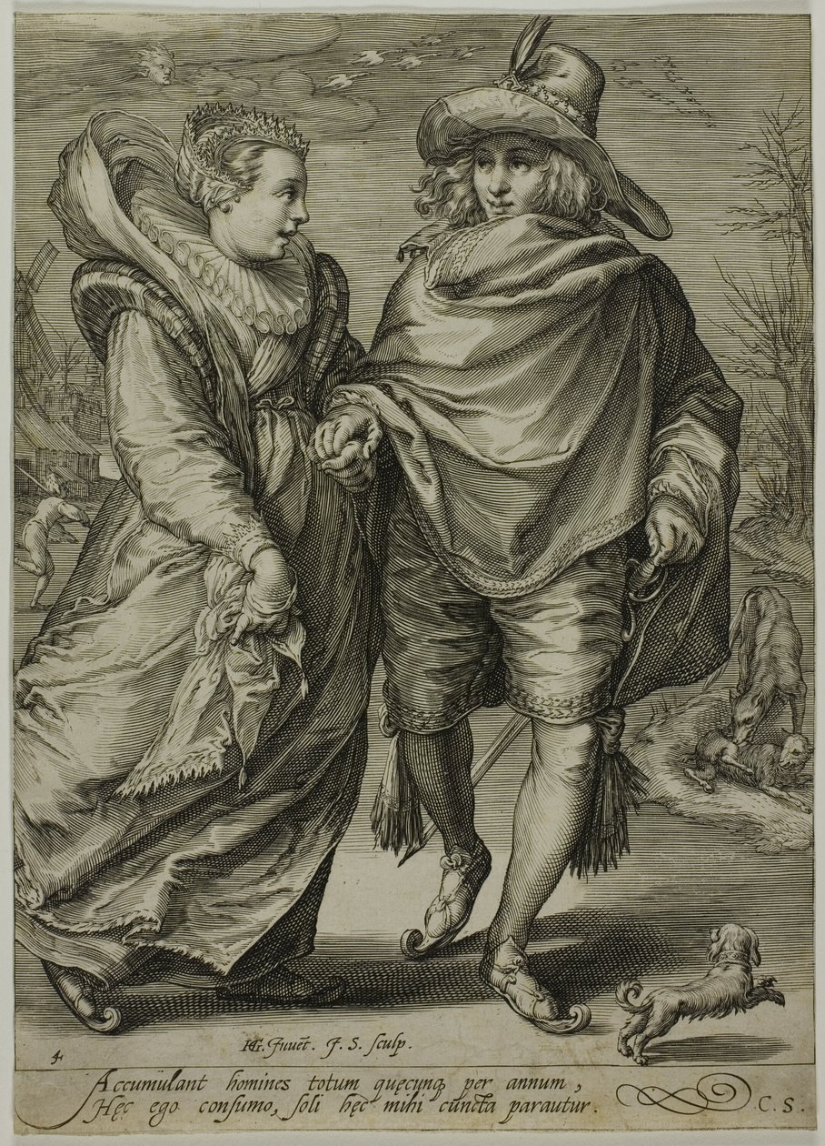 Winter, fra De fire årstider af Jan Saenredam