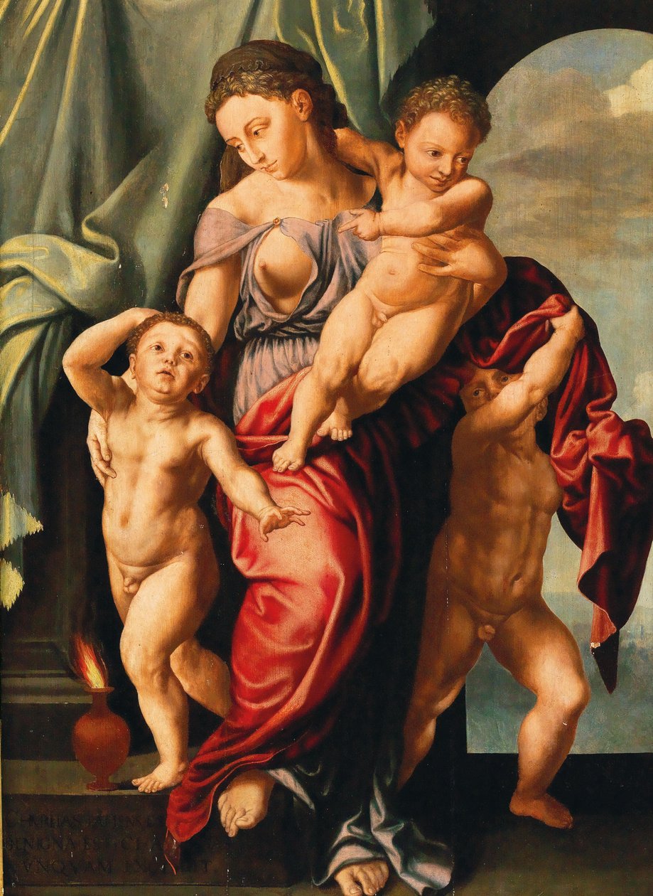 Latin: Caritas Romana af Jan Sanders van Hemessen