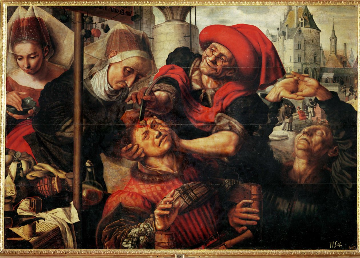 Kirurgen; udvindingen af narrens sten af Jan Sanders van Hemessen