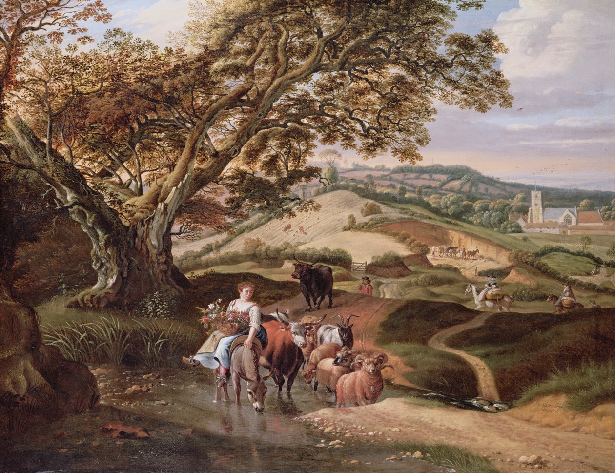 Et pastoralt landskab, 1684 af Jan Siberechts