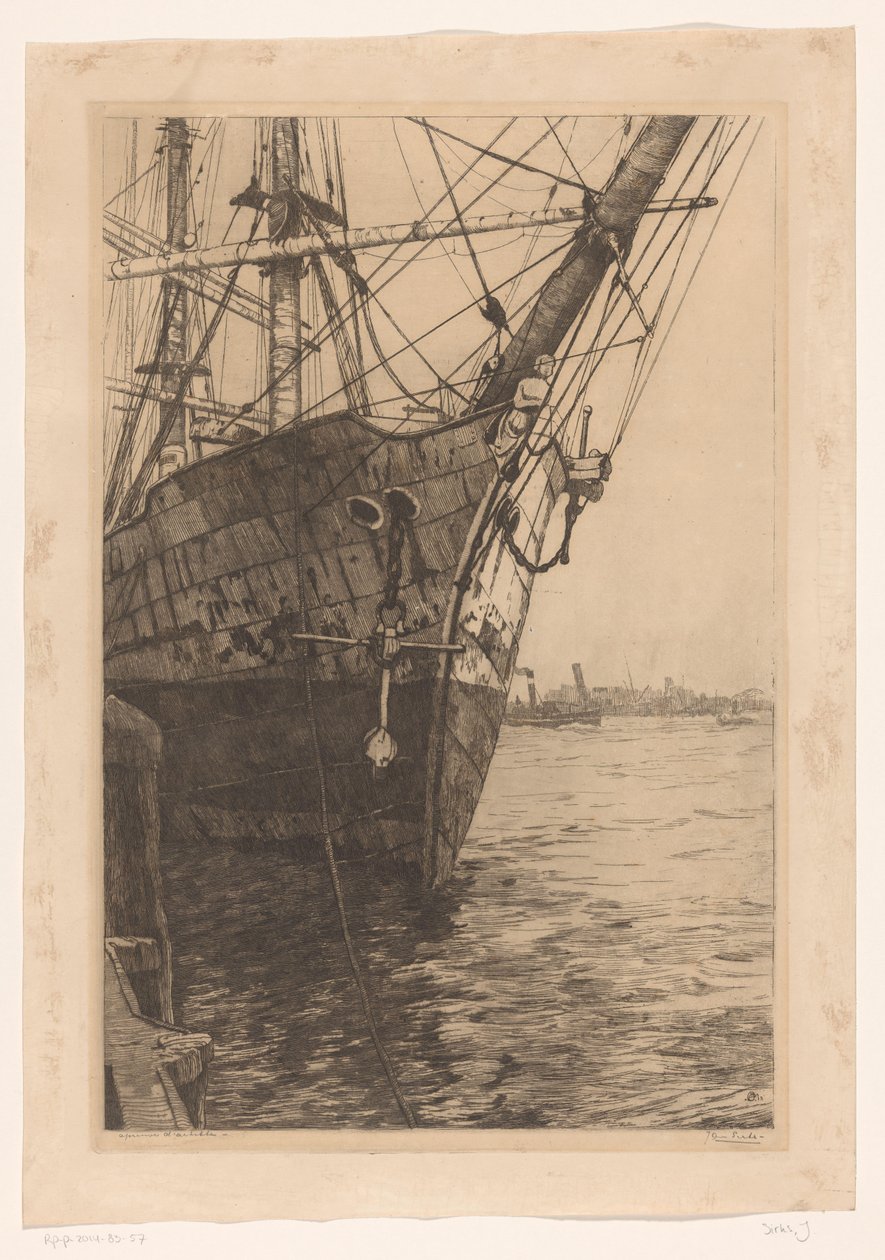 stævn af et skib af Jan Sirks (signed by artist)