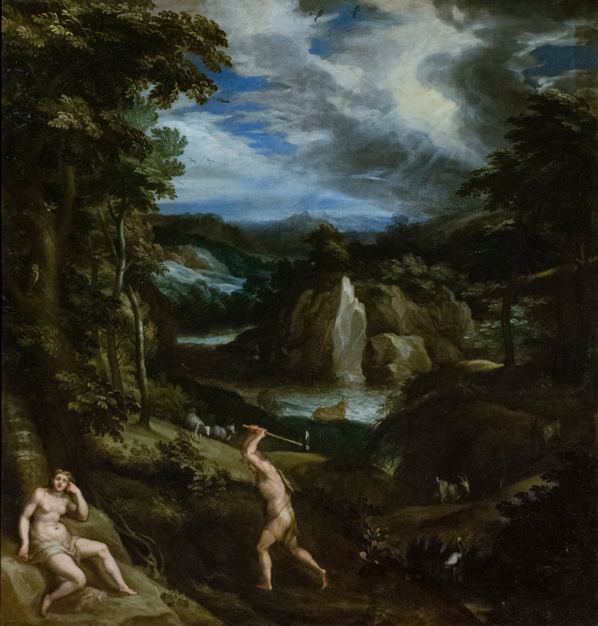 Adam og Eva efter synden, ca. 1586-89 (olie på lærred) af Jan Soens