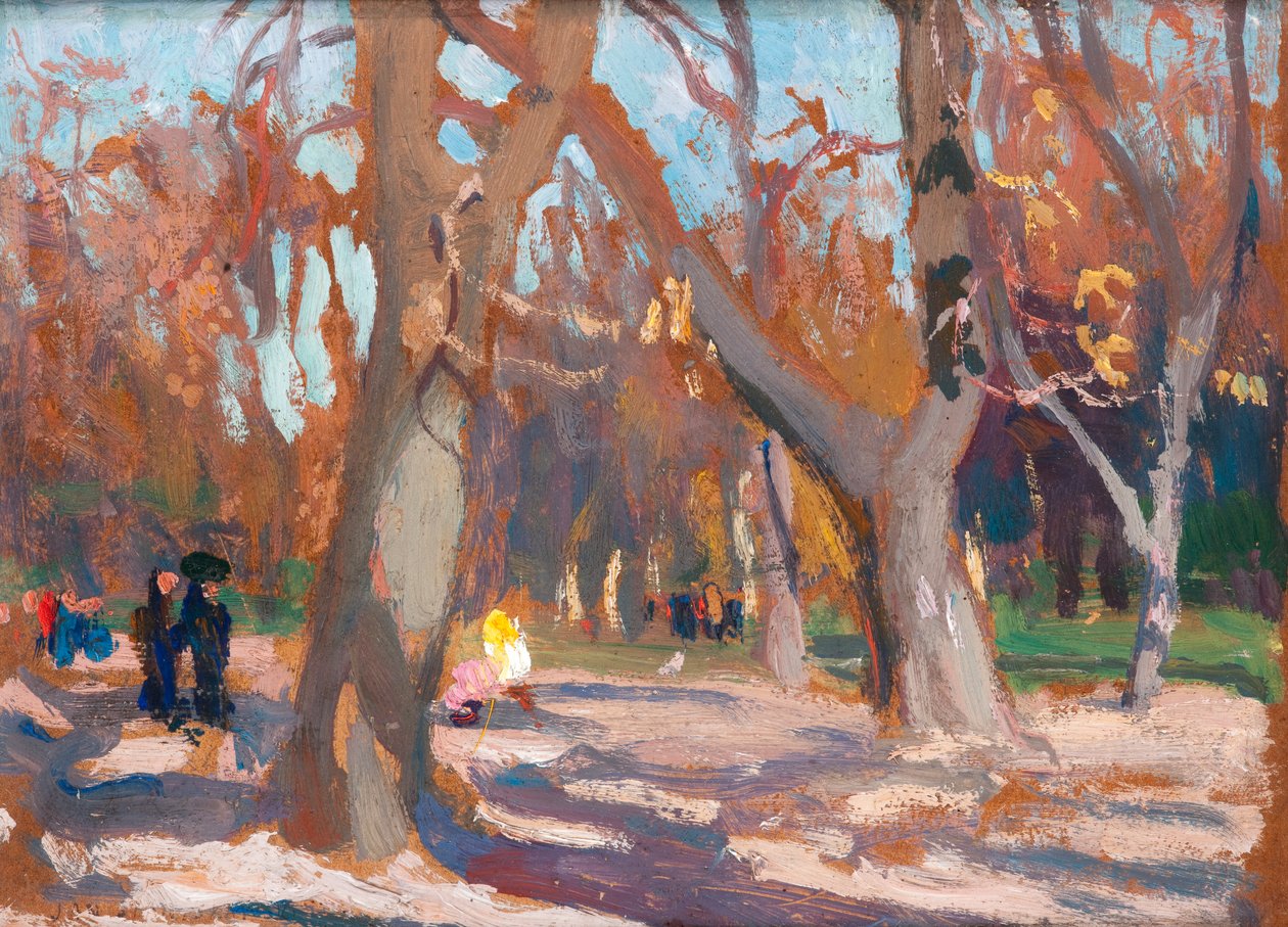 Planty Park i Krakow, ca. 1903 (olie på lærred) af Jan Stanislawski