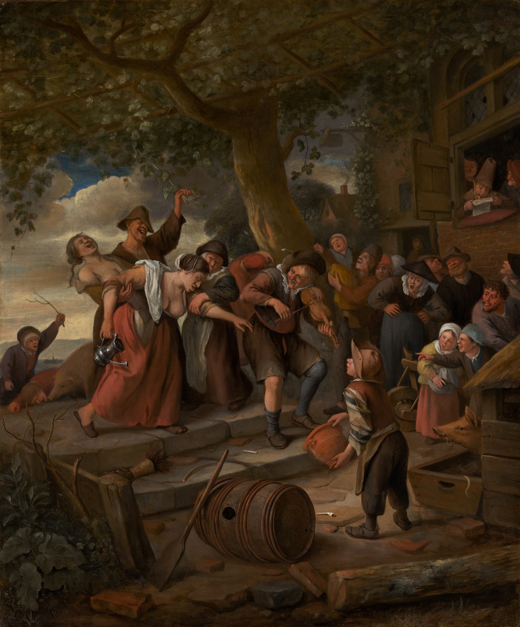 »Et svin hører til i svinestien« af Jan Steen