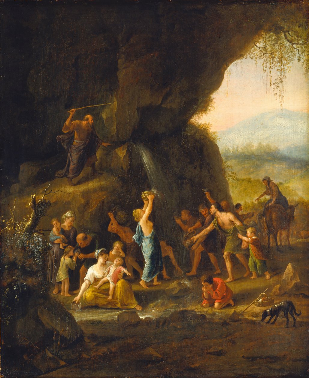 Moses slår på klippen af Jan Steen