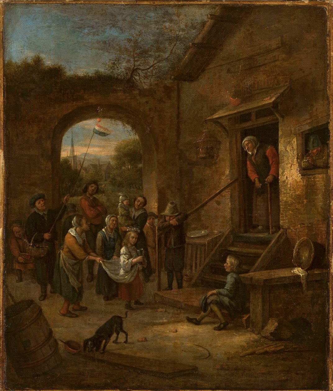 Majfest (Indsamling af almisser) af Jan Steen