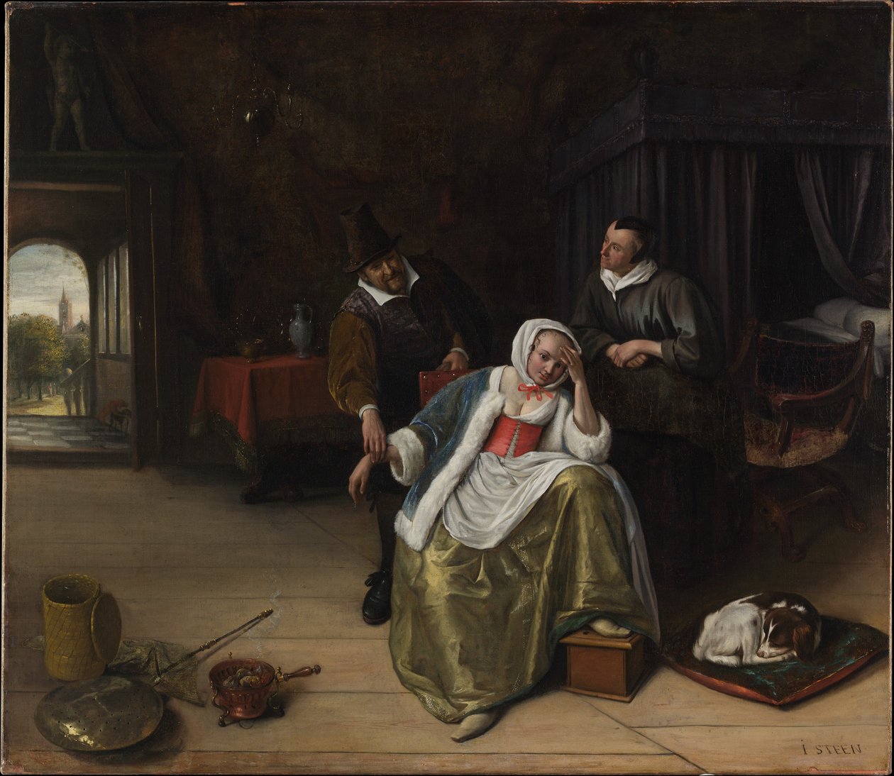 Den kærlighedssyge pige af Jan Steen