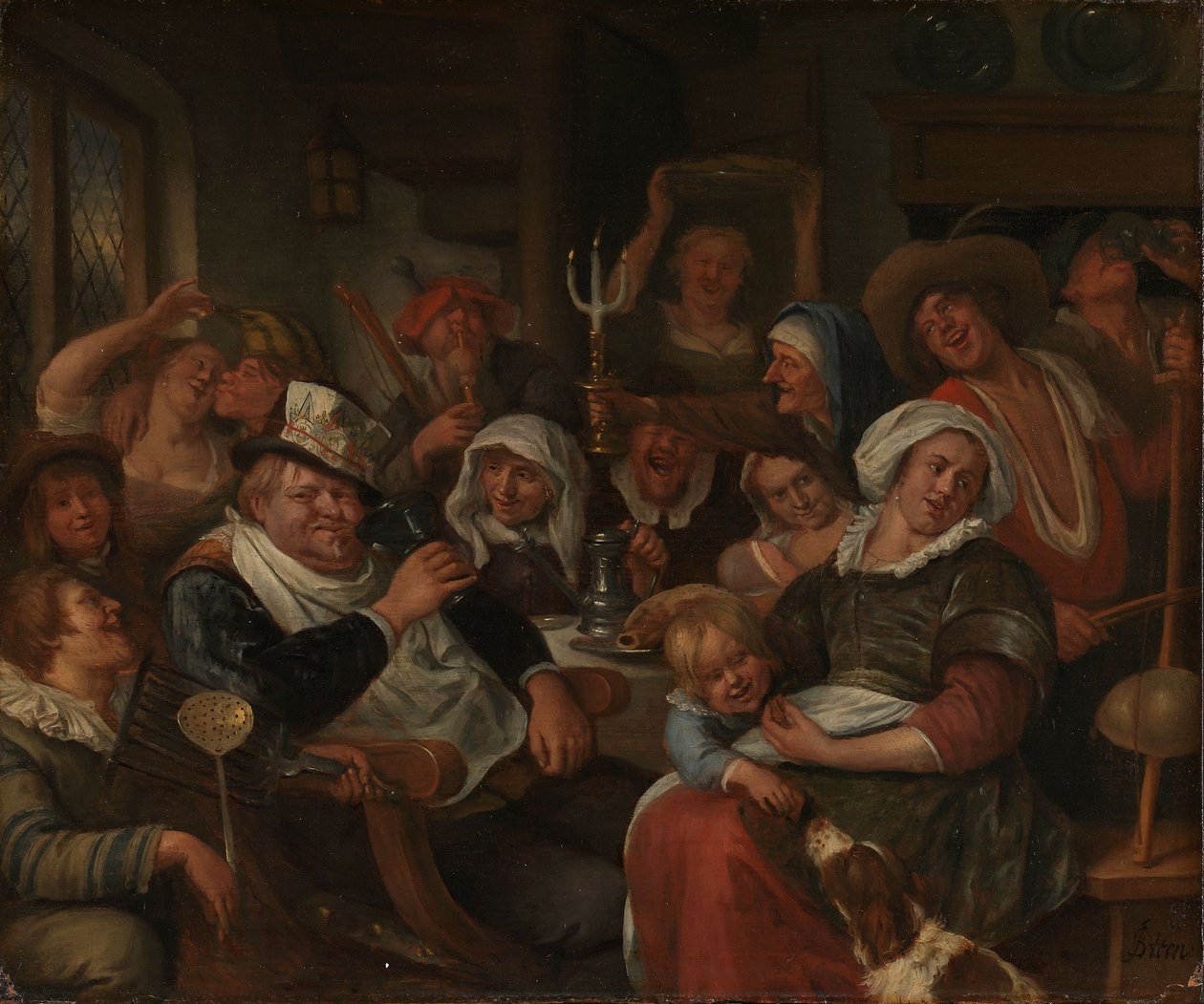Helligtrekongersaften af Jan Steen