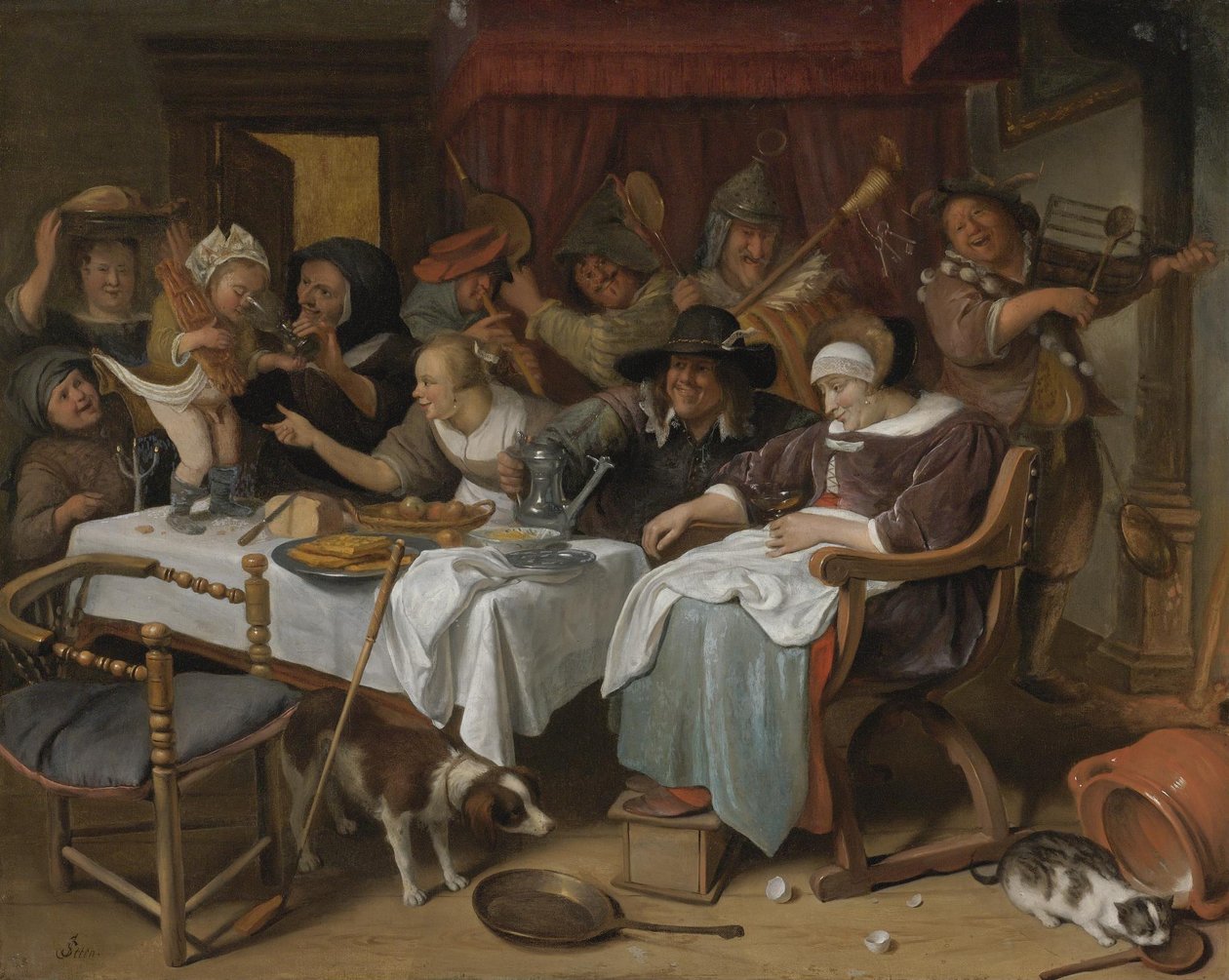 Tolvte nat: Kongen drikker af Jan Steen