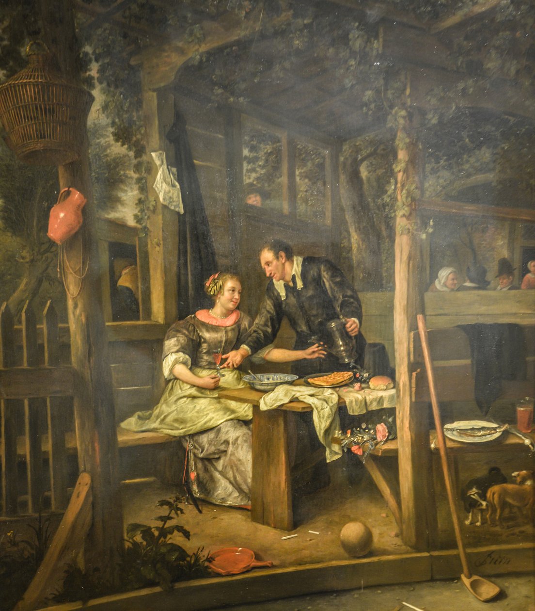 To elskende under et lysthus af Jan Steen
