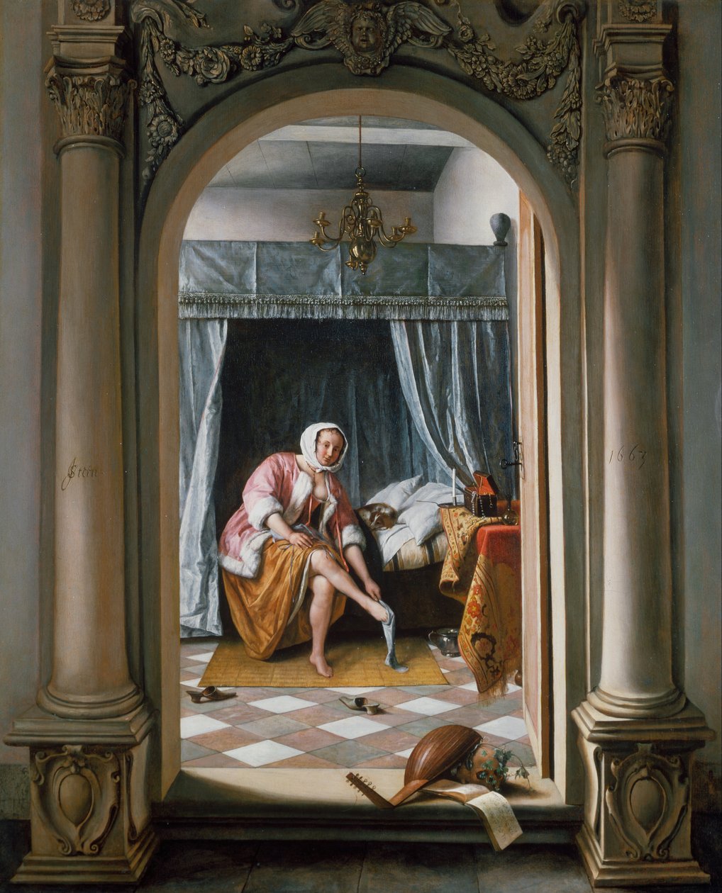 Kvinde på sit toilet af Jan Steen