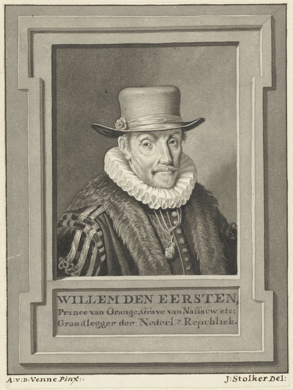 Portræt af William I, Prins af Orange-Nassau af Jan Stolker