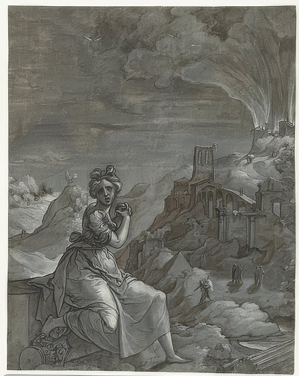 Cassandra sørger over Trojas fald. 1550-55 af Jan Swart Van Groningen