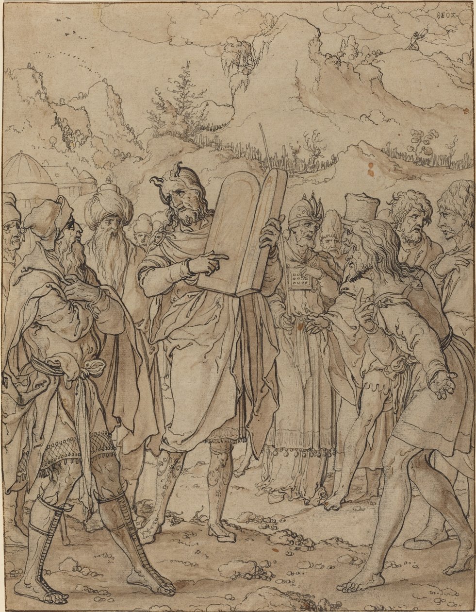 Moses leverer Guds bud til israelitterne af Jan Swart Van Groningen