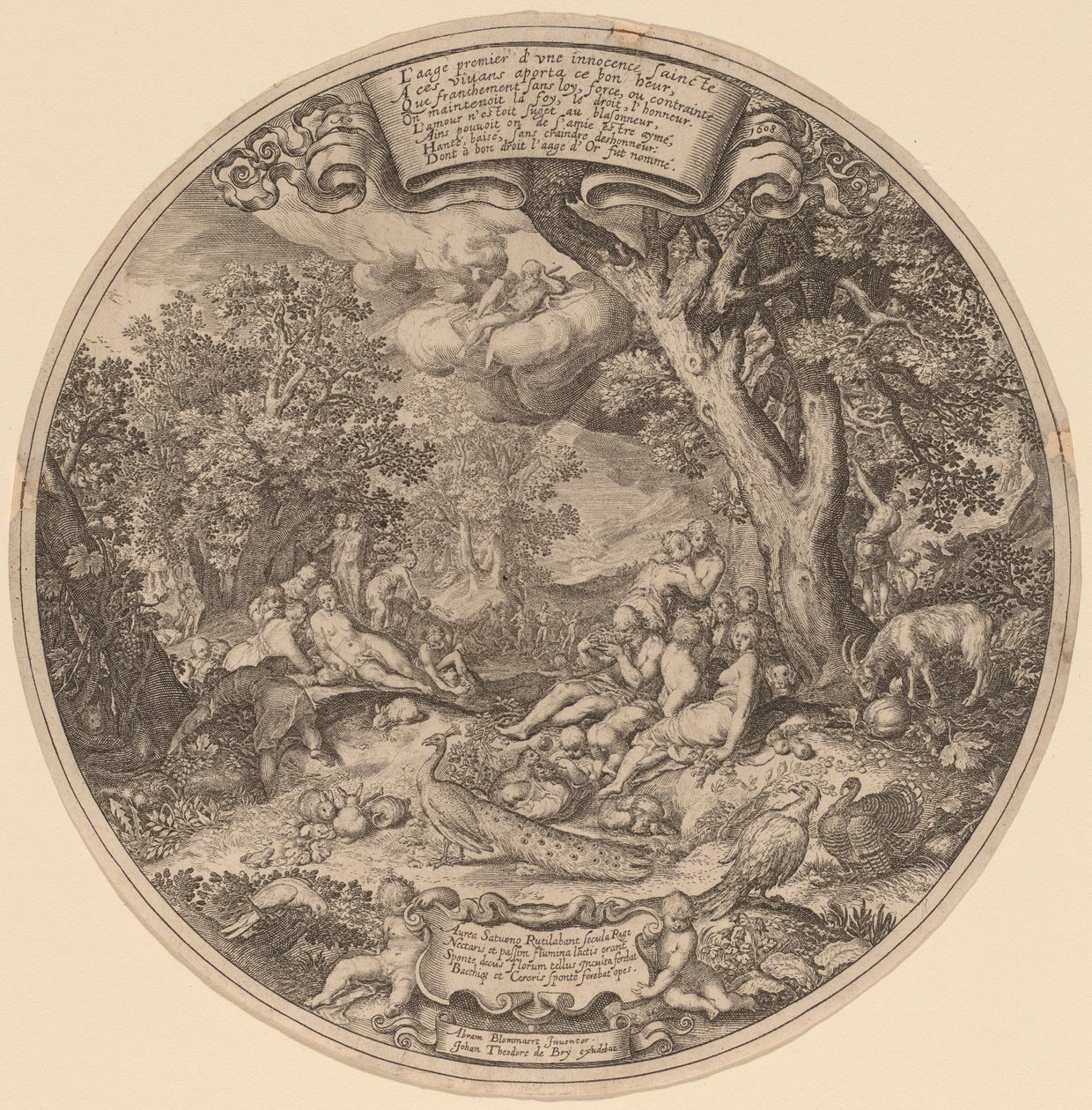 Guldalderen af Jan Theodor de Bry after Abraham Bloemaert after Nicolaes