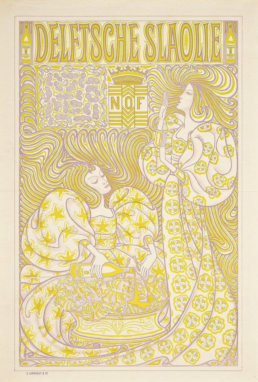 En reklameplakat for Delft Salad Oil, 1894 af Jan Toorop