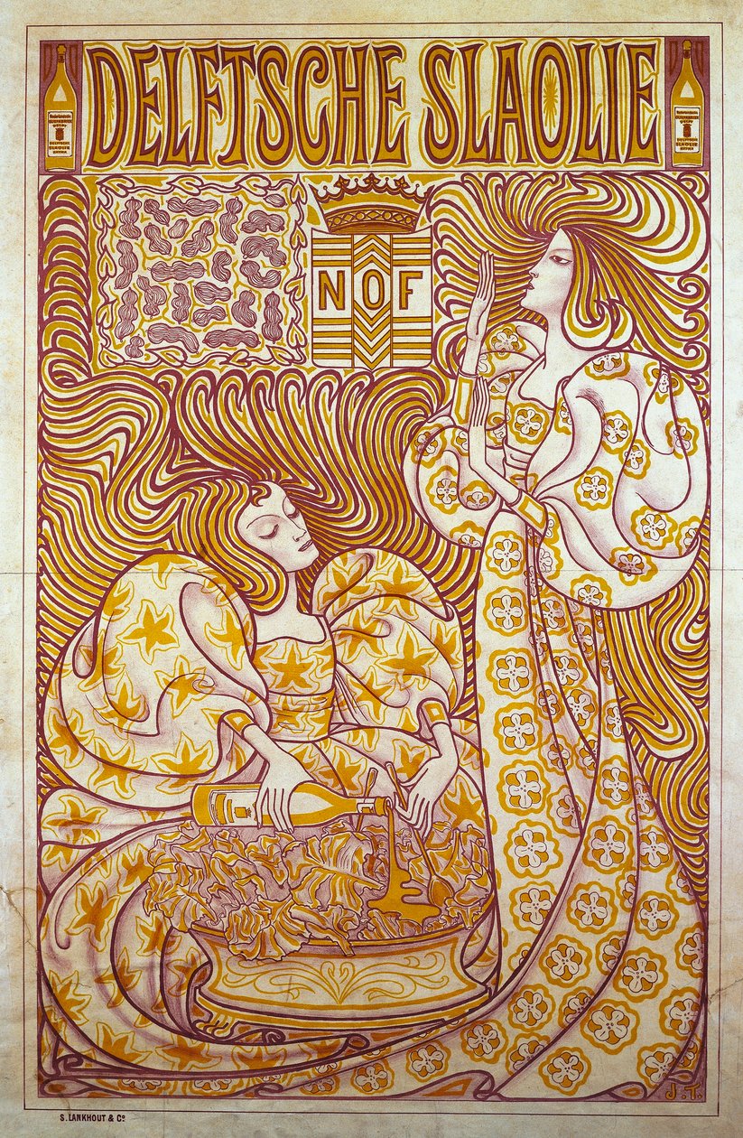 Delftsche Salatolie, Reklameplakat for salatdressing af Jan Toorop