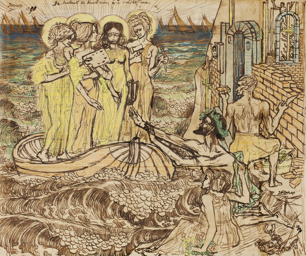 Kunstmusernes ankomst til arkitekturen, 1890 af Jan Toorop