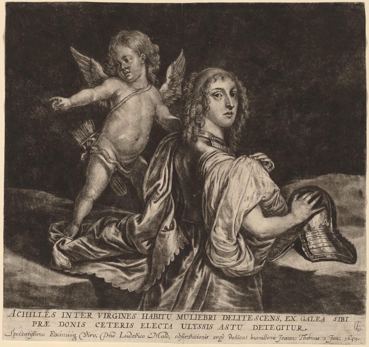 Achilleus som Pyrrha med Amor af Jan Thomas