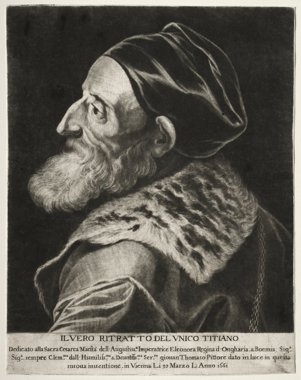 Portræt af Titian af Jan Thomas