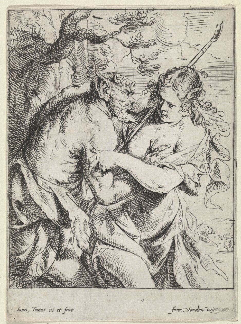 Satyr og hyrdinde af Jan Thomas