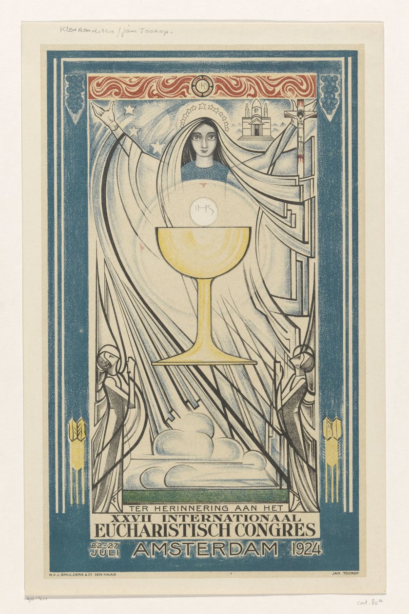 Plakat til den internationale eukaristiske kongres, 1924 (serietitel) af Jan Toorop