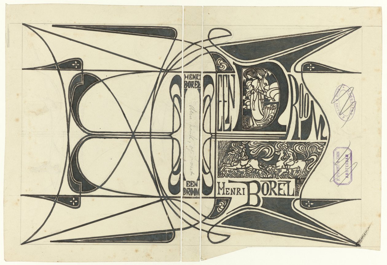 Banddesign for: Henri Borel, A dream, 1899 af Jan Toorop