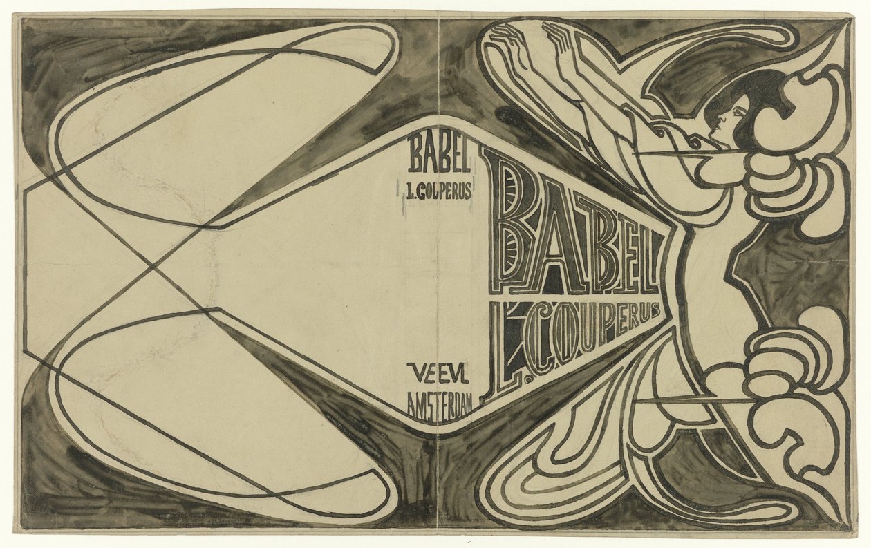 Banddesign for: Louis Couperus, Babel, 1901 af Jan Toorop