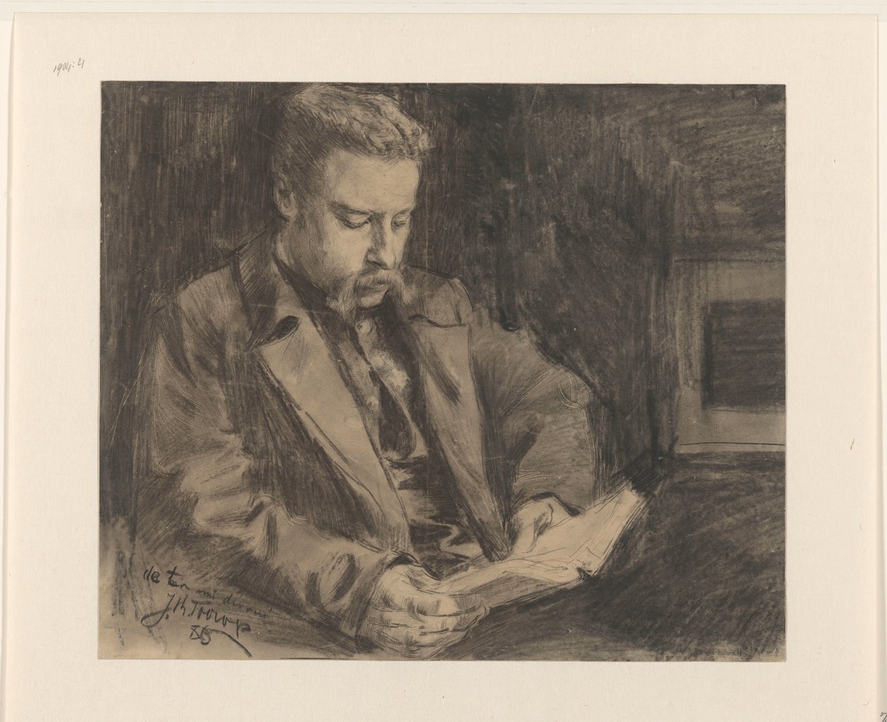 Portræt af Engelbert van Bevervoorde, castellan fra Muiden af Jan Toorop