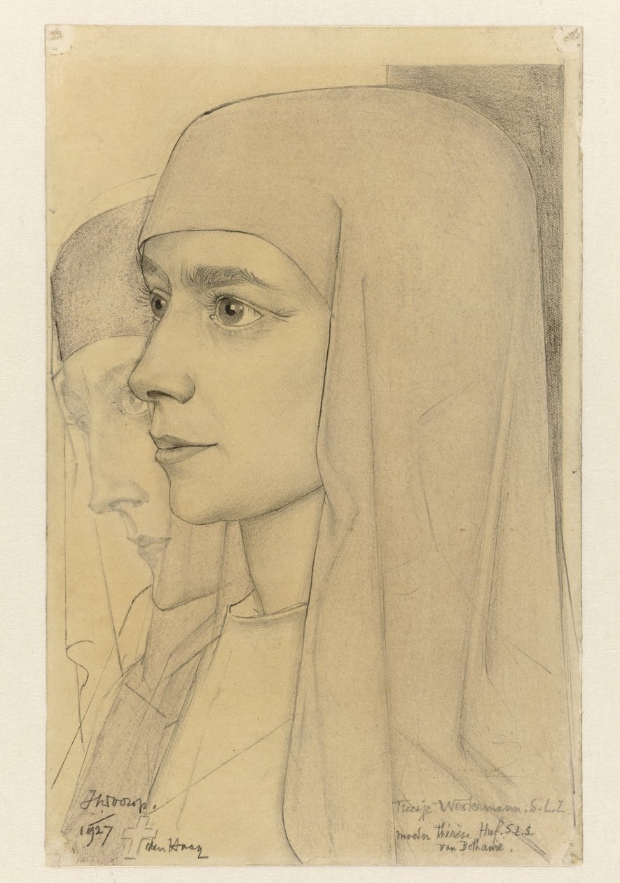 Portræt af Treesje Westermann, mor Thérèse Huf fra Bethania af Jan Toorop