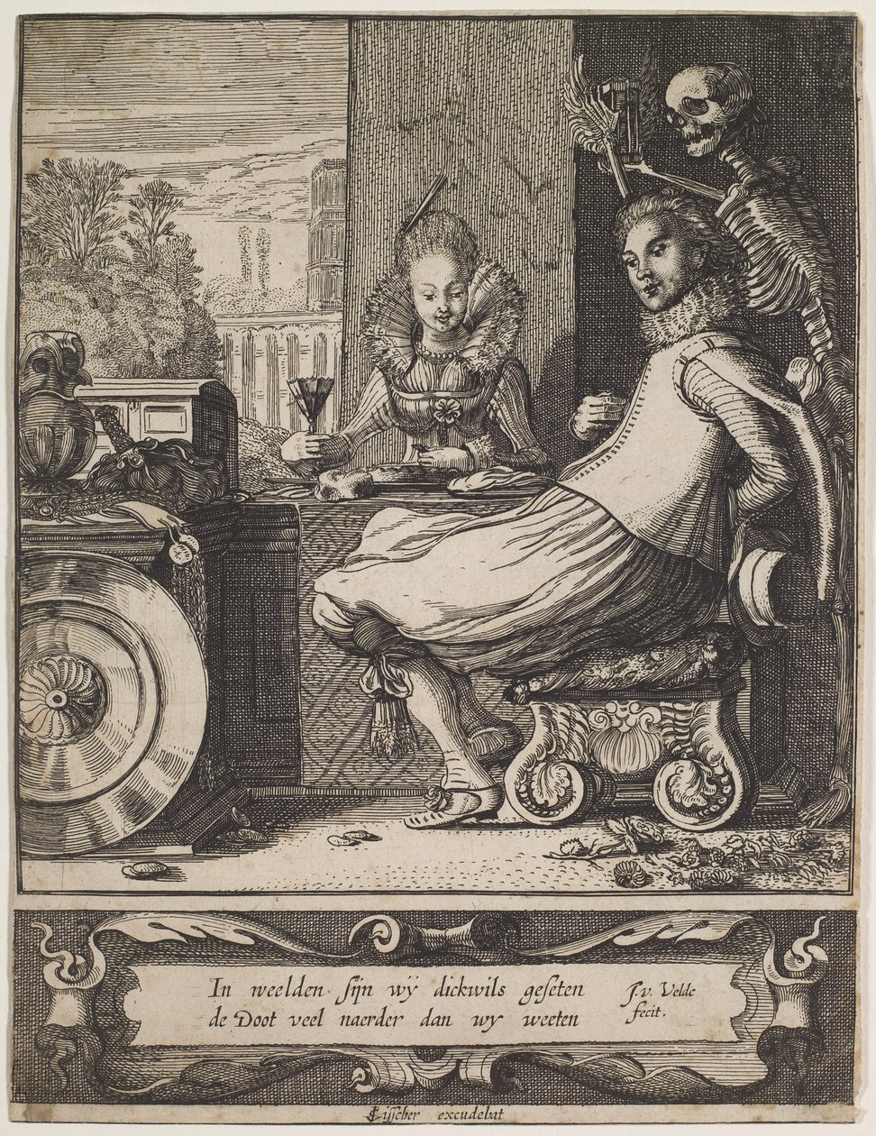 Døden overrasker et par, ca. 1618-20 (radering  stik) af Jan Van de II Velde